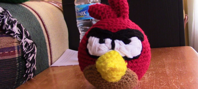 Crocheted Red bird from Angry&nbsp;Birds